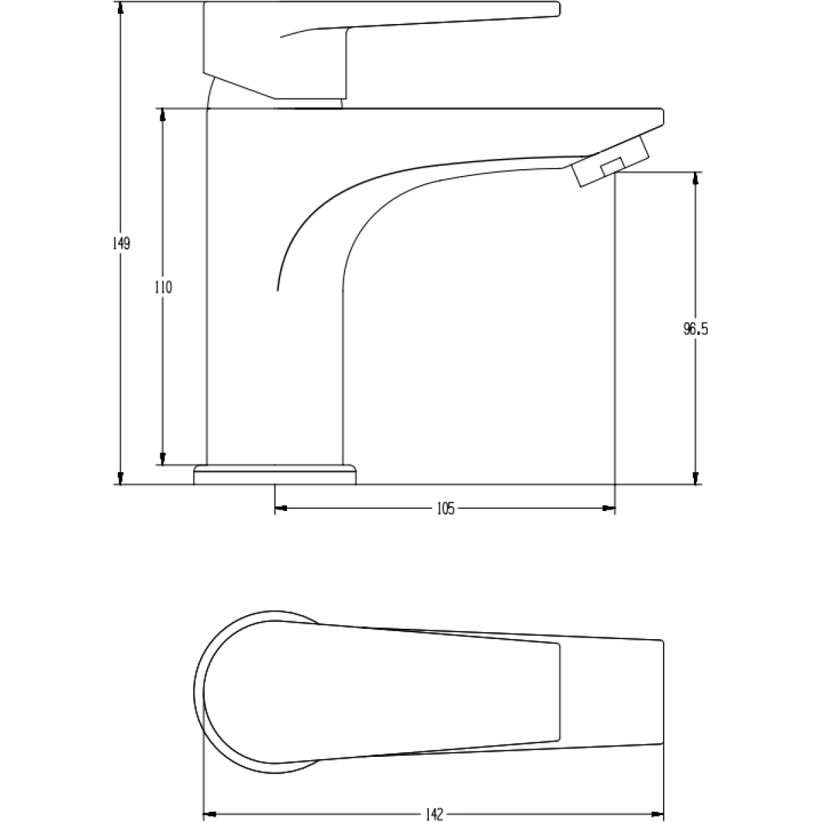 Basin Mixer Tap Single Lever Chrome | Adexa 10325000 2 Basin Mixer Tap Single Lever Chrome | Adexa 10325000 - Image 2