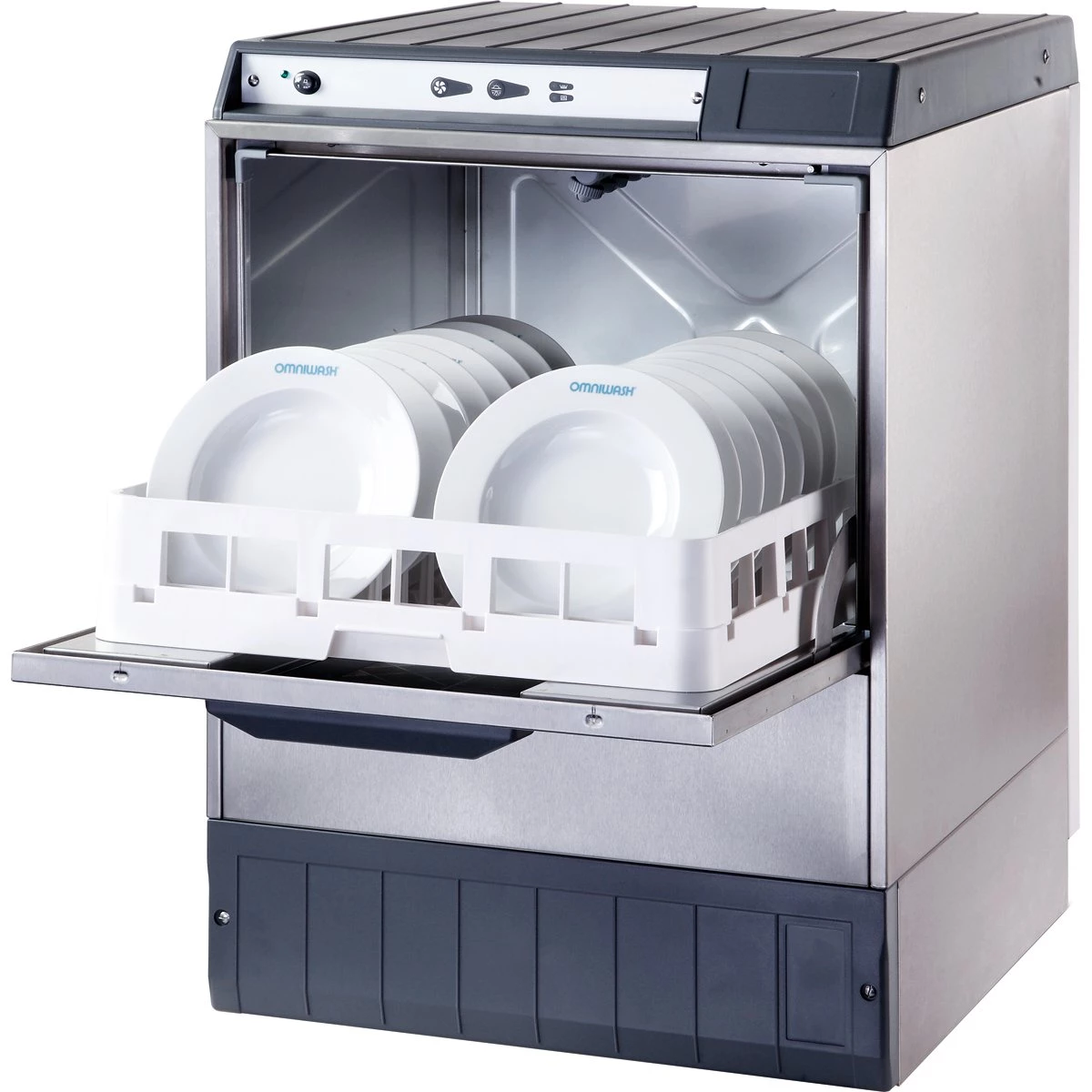 Commercial Dishwasher 540 Plates/hour 500mm Basket Gravity Drain Detergent Pump 13A | Omniwash 5000STDD 1 Commercial Dishwasher 540 Plates/hour 500mm Basket Gravity Drain Detergent Pump 13A | Omniwash 5000STDD