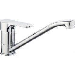 Basin Mixer Tap With Stainless Steel Spout Single Lever Chrome | Adexa 50221000