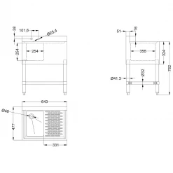 Commercial Bar Sink 1 Bowl Left 643x477x838mm | Adexa BAR1B24R -Adexa Sales BAR1B24 R 1200x1200 1