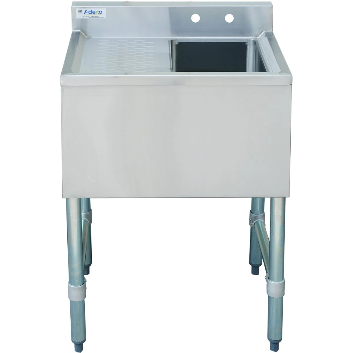 Commercial Bar Sink 1 Bowl Right 643x477x838mm | Adexa BAR1B24L 2 Commercial Bar Sink 1 Bowl Right 643x477x838mm | Adexa BAR1B24L - Image 2
