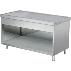 Buffet Serving Unit With Open Cupboard Neutral Stainless Steel 1150x700x850mm | Adexa BTN711FN