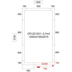 Freezer Room With Freezing Unit 1200x2100x2010mm Volume 3.7m3 | Adexa FR1221201 -Adexa Sales CR1221201 1200x1200 2