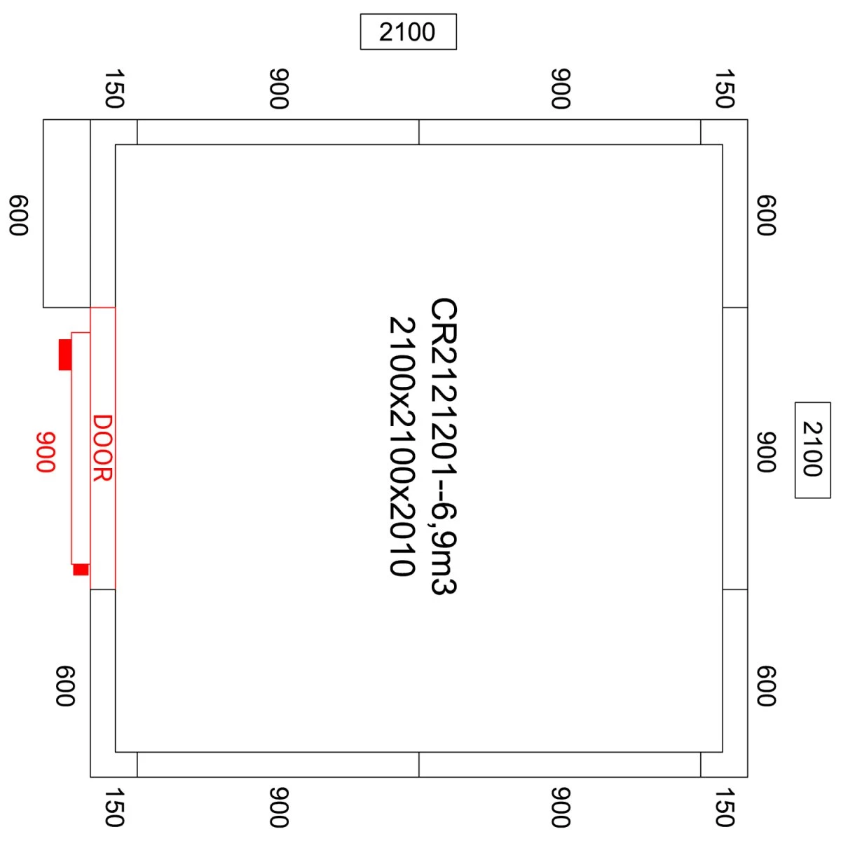 Cold Room With Cooling Unit 2100x2100x2010mm Volume 7.0m3 | Adexa CR2121201 4 Cold Room With Cooling Unit 2100x2100x2010mm Volume 7.0m3 | Adexa CR2121201 - Image 4