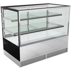 Cake Counter 900x700x1200mm 2 Shelves Mirror Front LED | Adexa GN900RF2