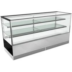 Cake Counter 1800x730x1200mm 2 Shelves Mirror Front LED | Adexa GN1800RF2