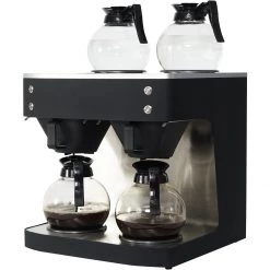 Commercial Twin Filter Coffee Maker Manual Fill 4 Glass Jugs 4 Hotplates | Adexa DRB686P