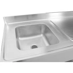 Commercial Sink Stainless Steel 1 Bowl Left Bottom Shelf Splashback 1000mm Depth 600mm | Adexa THSTR106BL1 10 Commercial Sink Stainless Steel 1 Bowl Left Bottom Shelf Splashback 1000mm Depth 600mm | Adexa THSTR106BL1 -Adexa Sales DSAL 5 1200x1200 1