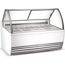 Professional Gelato & Ice Cream Serving Display Counter 13 Tubs | Adexa DW13R
