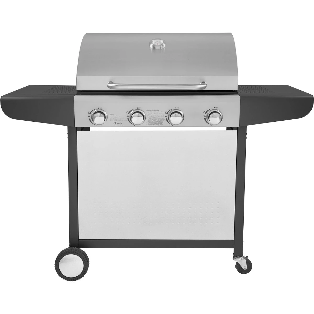 Stainless Steel Gas BBQ Grill With 4 Burners & Side Trays | Adexa E20A22A24 2 Stainless Steel Gas BBQ Grill With 4 Burners & Side Trays | Adexa E20A22A24 - Image 2
