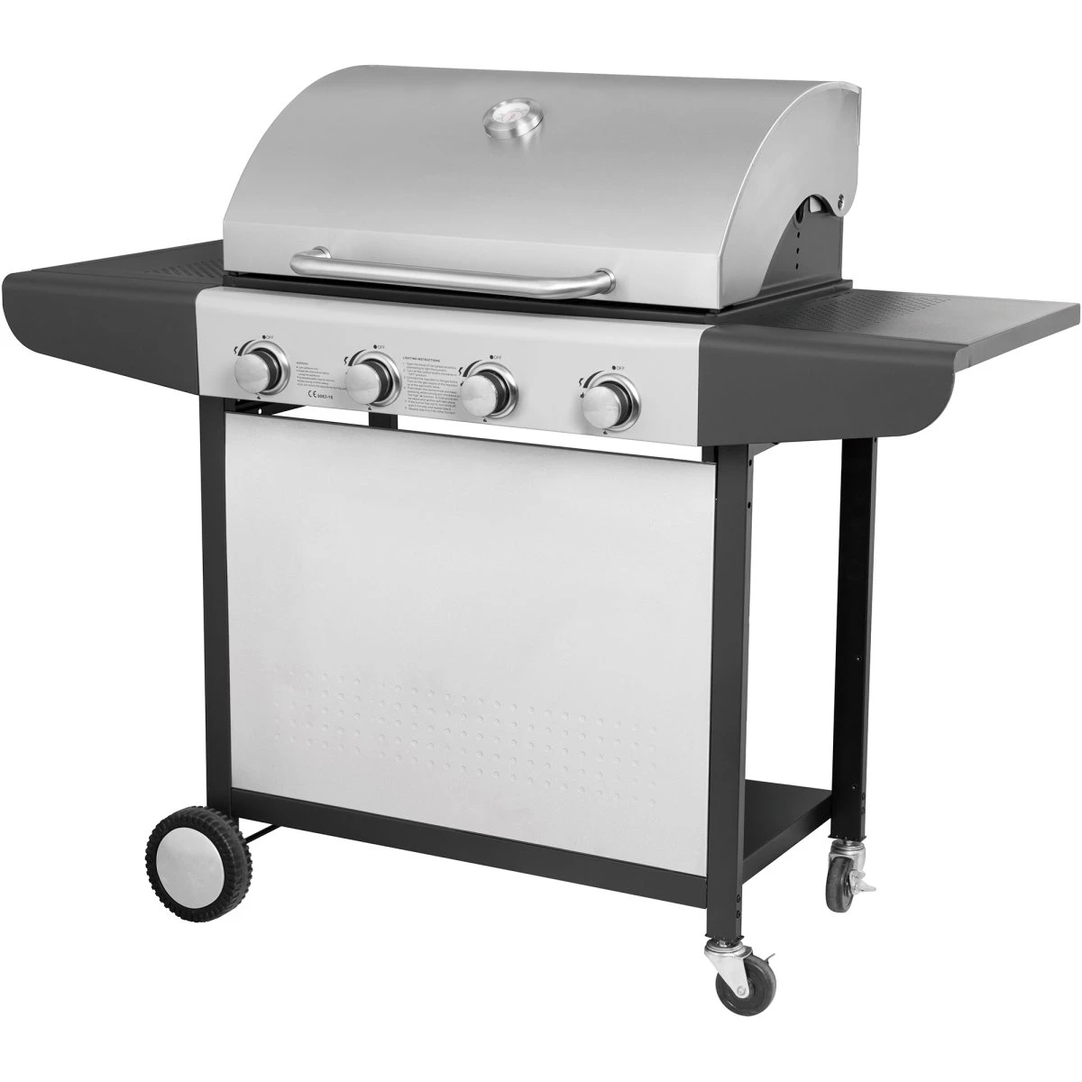 Stainless Steel Gas BBQ Grill With 4 Burners & Side Trays | Adexa E20A22A24 1 Stainless Steel Gas BBQ Grill With 4 Burners & Side Trays | Adexa E20A22A24