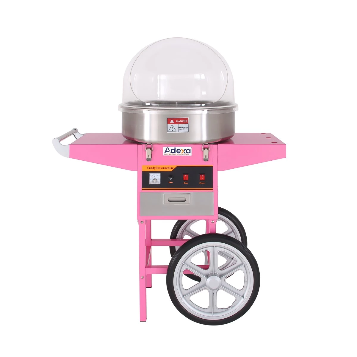 Candy Floss Machine With Cart 80pcs/hr | Adexa ECF520C 1 Candy Floss Machine With Cart 80pcs/hr | Adexa ECF520C