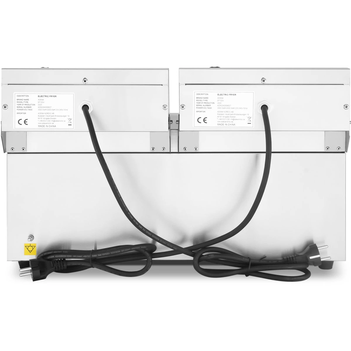 Commercial Twin Fryer Electric 10+10 Litre 6kW Countertop Drainage Tap | Adexa MAREF102V 4 Commercial Twin Fryer Electric 10+10 Litre 6kW Countertop Drainage Tap | Adexa MAREF102V - Image 4