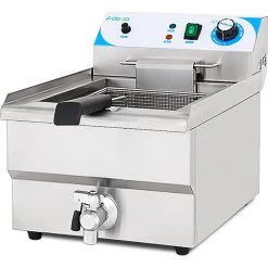 Commercial Deep Fat Fryer 16 Litres 3kW Countertop Drainage Tap | Adexa MAREF161V
