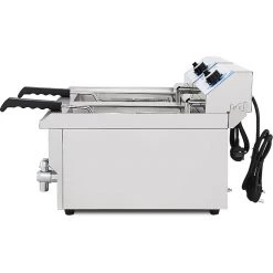 Commercial Deep Fat Fryer 16+16 Litres 3+3kW Countertop Drainage Tap | Adexa MAREF162V -Adexa Sales EF162V 3 1200x1200 1