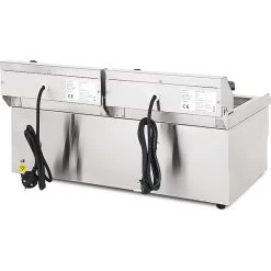 Commercial Deep Fat Fryer 16+16 Litres 3+3kW Countertop Drainage Tap | Adexa MAREF162V -Adexa Sales EF162V 4 1200x1200 1
