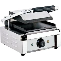 Heavy Duty Panini Contact Grill Single Smooth | Adexa EG01B