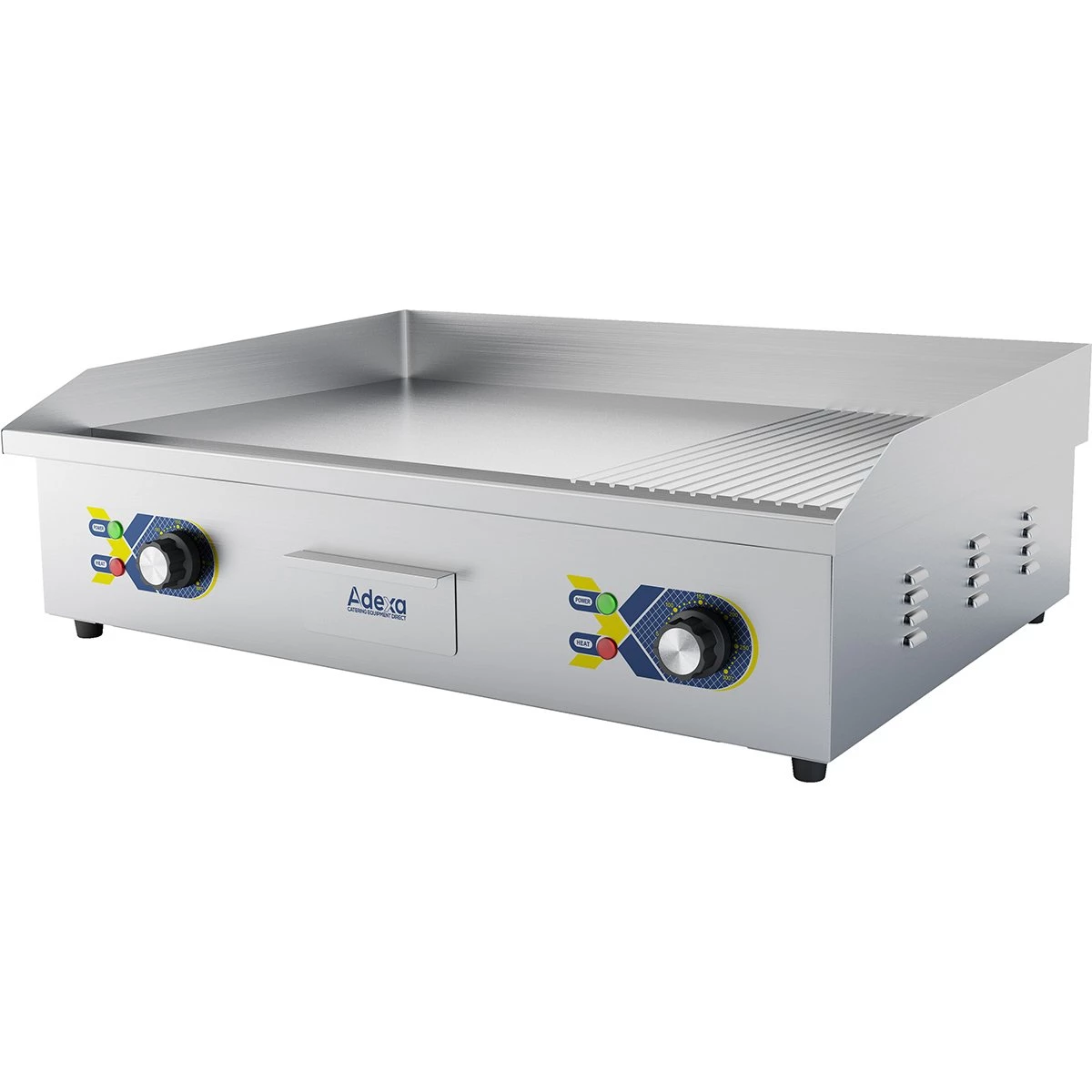 Commercial Griddle Smooth/Ribbed 730x550x240mm 4.4kW Electric | Adexa EG8202 3 Commercial Griddle Smooth/Ribbed 730x550x240mm 4.4kW Electric | Adexa EG8202 - Image 3