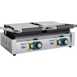 Heavy Duty Panini Contact Grill Double Ribbed | Adexa EGD20C