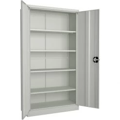 Commercial Steel Grey/White Storage Cupboard With 4 Shelves And Lock 800x400x1800mm | Adexa FCA18WHITE -Adexa Sales FCA18 1 1200x1200 1