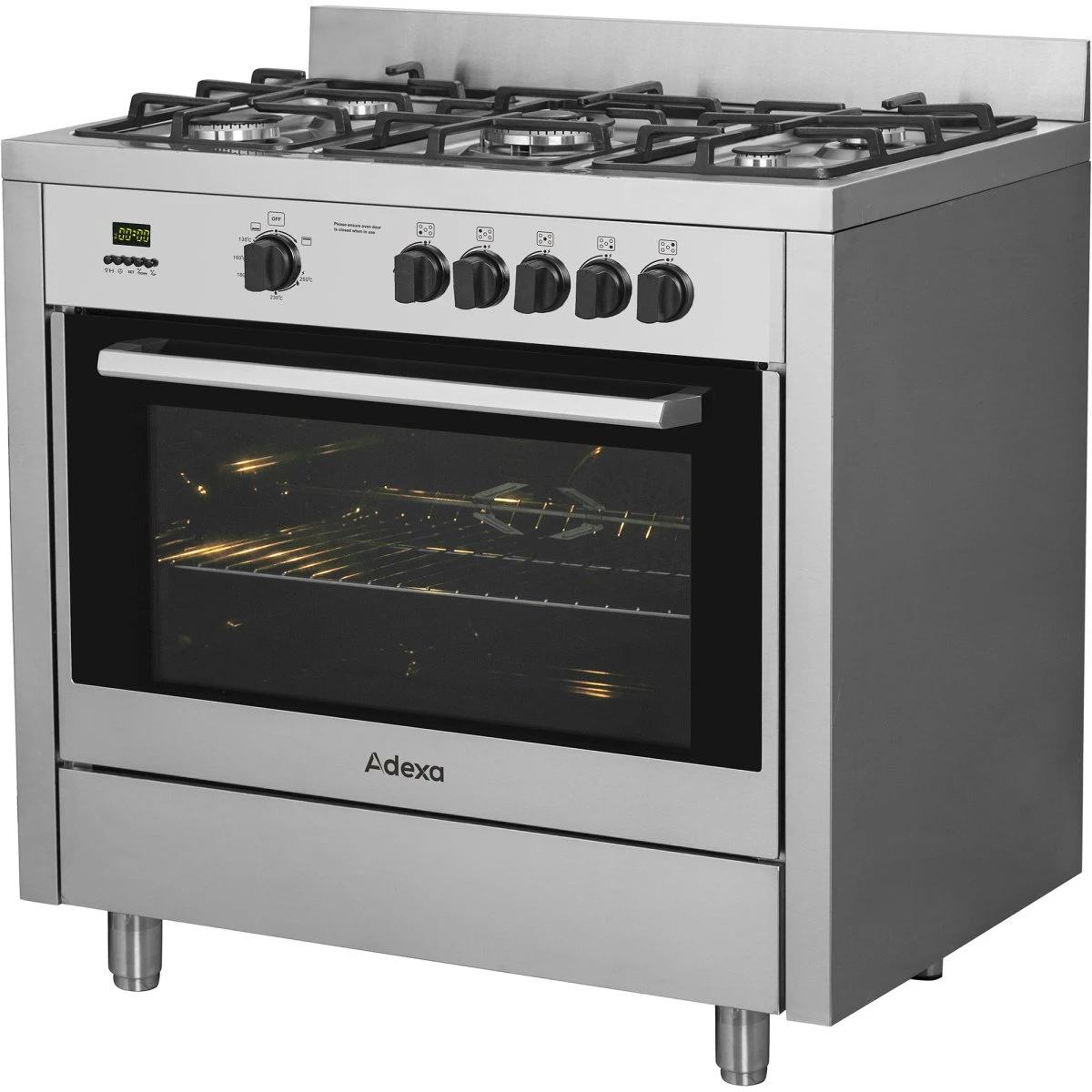 Professional Gas Range 5 Burners 10kW Gas Oven 4.2kW | Adexa G36D085010 1 Professional Gas Range 5 Burners 10kW Gas Oven 4.2kW | Adexa G36D085010