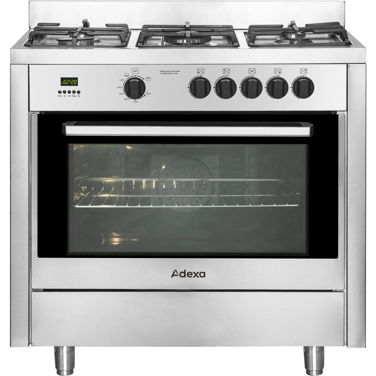 Professional Gas Range 5 Burners 10kW Gas Oven 4.2kW | Adexa G36D085010 3 Professional Gas Range 5 Burners 10kW Gas Oven 4.2kW | Adexa G36D085010 - Image 3