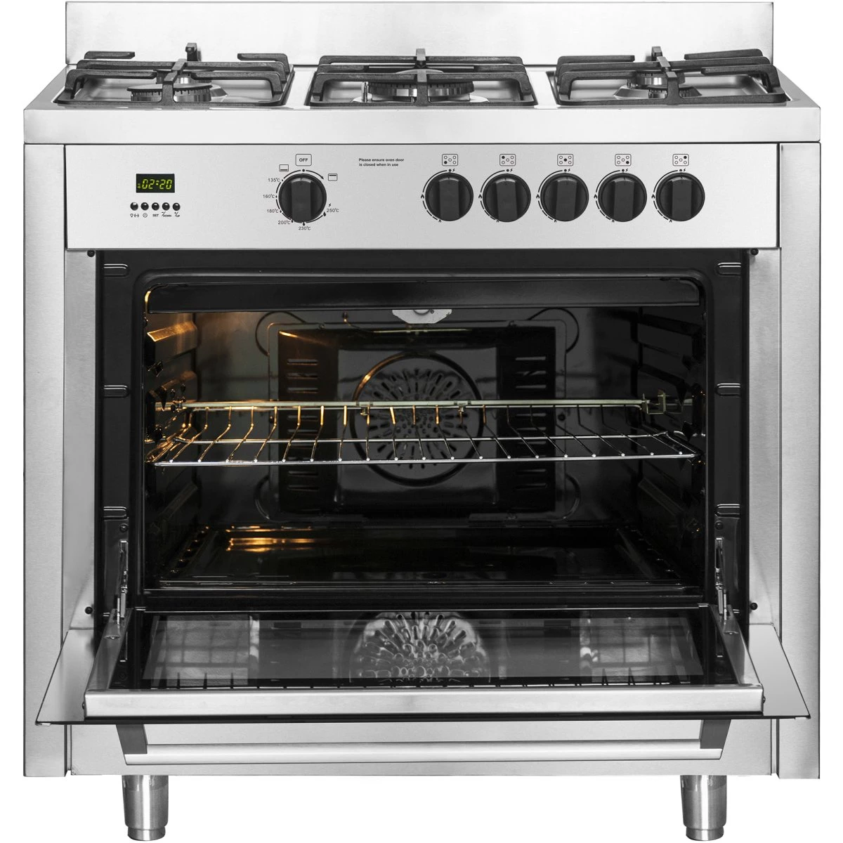Professional Gas Range 5 Burners 10kW Gas Oven 4.2kW | Adexa G36D085010 4 Professional Gas Range 5 Burners 10kW Gas Oven 4.2kW | Adexa G36D085010 - Image 4