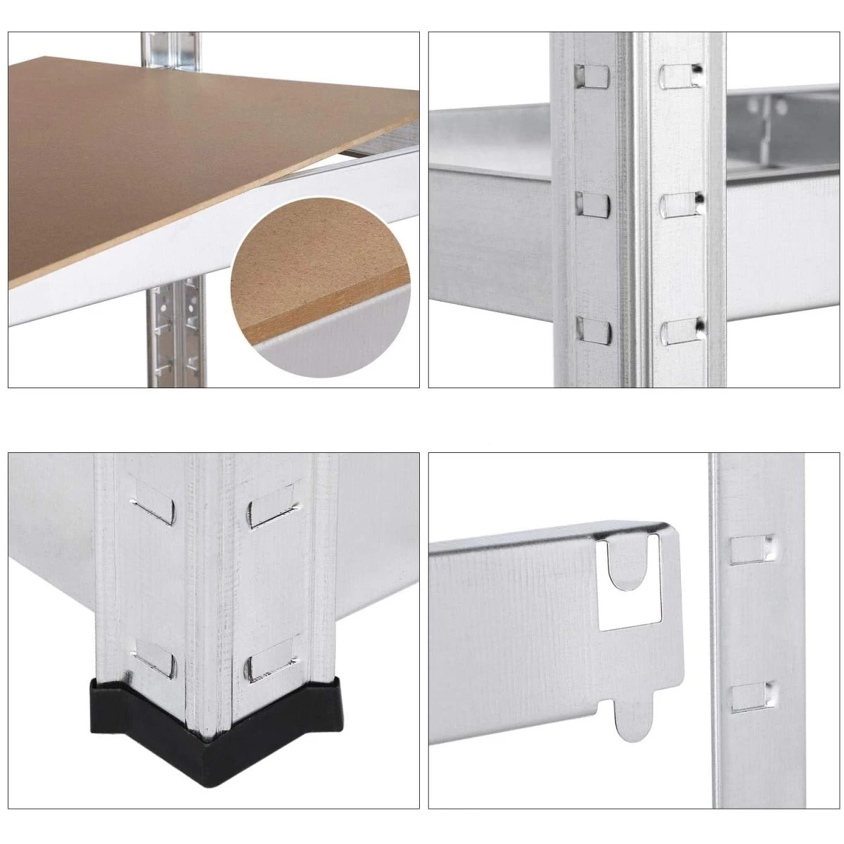 Garage Shelving Unit Medium Duty 900x300x1800mm 5 Shelves 175 Kg/shelf Galvanized Steel | Adexa G9030 4 Garage Shelving Unit Medium Duty 900x300x1800mm 5 Shelves 175 Kg/shelf Galvanized Steel | Adexa G9030 - Image 4