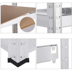 Garage Shelving Unit Medium Duty 900x400x1800mm 5 Shelves 175 Kg/shelf Galvanized Steel | Adexa G9040 -Adexa Sales G9040 3 1200x1200 3