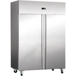 Commercial Refrigerator Upright Cabinet 1476 Litres Stainless Steel Twin Door GN2/1 Ventilated Cooling | Adexa THL1410TN
