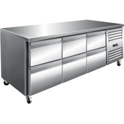 Commercial Refrigerated Counter 6 Drawers Depth 700mm | Adexa THP3160TN