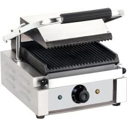 Heavy Duty Panini Contact Grill Single Ribbed | Adexa EG01A