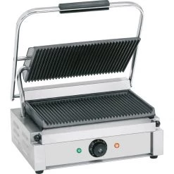 Heavy Duty Large Panini Contact Grill 2.2kW Ribbed | Adexa EG02A