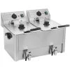 Commercial Deep Fat Fryer 8+8 Litres 6.5kW Countertop | Adexa HDF88