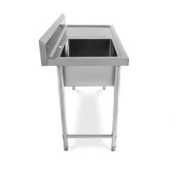 Commercial Sink Stainless Steel 1 Bowl Left Splashback 1200mm Depth 600mm | Adexa HJS1201L -Adexa Sales HJS1201L 4 1200x1200 1