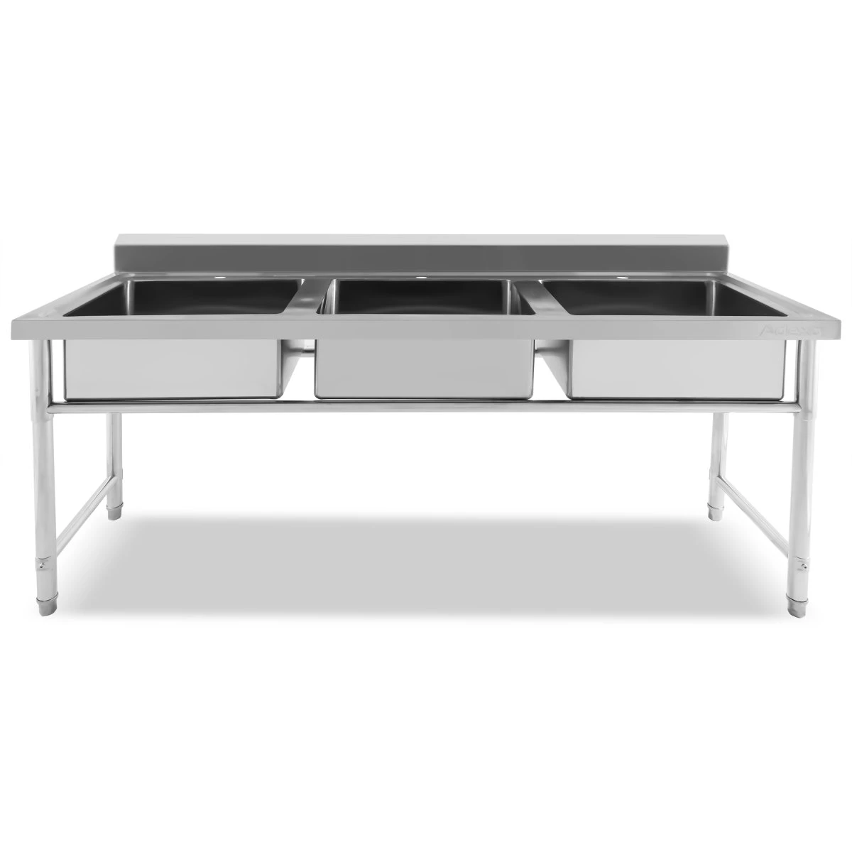 Commercial Sink Stainless Steel 3 Bowls Splashback 1800mm Depth 600mm | Adexa HJS1803 1 Commercial Sink Stainless Steel 3 Bowls Splashback 1800mm Depth 600mm | Adexa HJS1803