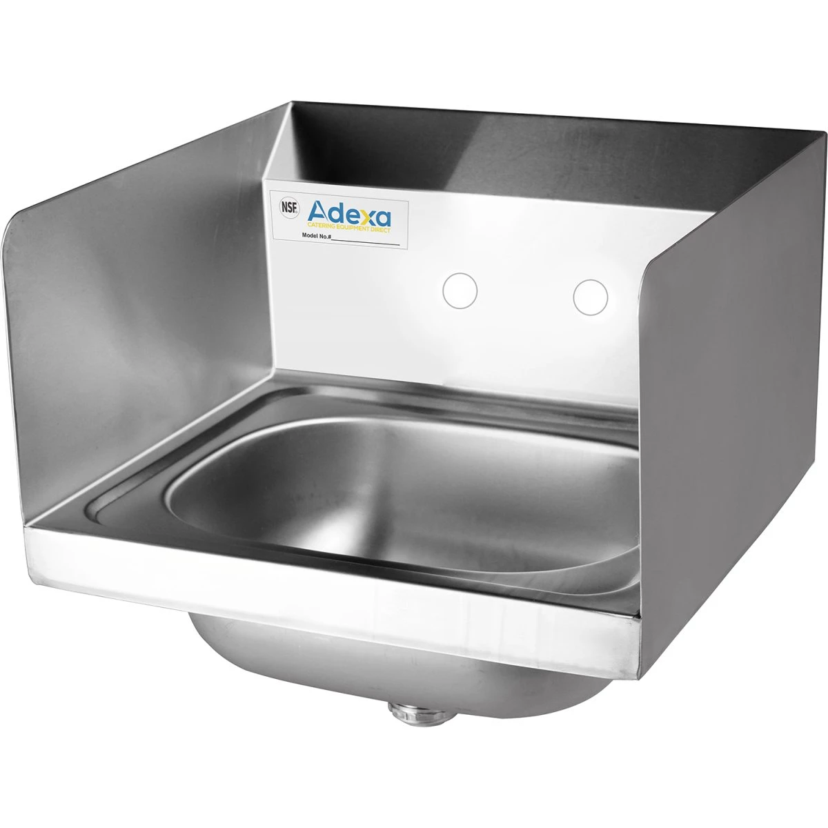 Wall Mounted Hand Sink Wall Mounted Faucet Side Splash Stainless Steel | Adexa HS15SP 1 Wall Mounted Hand Sink Wall Mounted Faucet Side Splash Stainless Steel | Adexa HS15SP