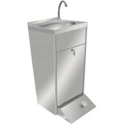 Commercial Hand Wash Sink Cabinet Stainless Steel Pedal Control | Adexa THHWR445