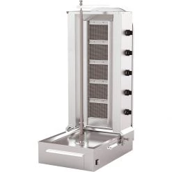 Commercial Gyros/Kebab Grill Gas Bottom Motor Capacity 80kg 5 Burners 16.25kW | Adexa KLG152S