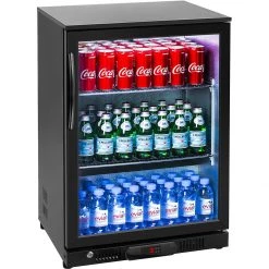 Back Bar Cooler 1 Hinged Door 128 Litres Black | Adexa BC01PP