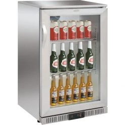 Back Bar Bottle Cooler 1 Hinged Door 138 Litres Stainless Steel | Adexa LG138HS