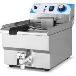 Commercial Fryer Single Electric 10 Litre 3kW Countertop Drainage Tap | Adexa MAREF101V