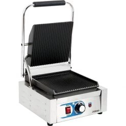 Heavy Duty Panini Contact Grill Single Ribbed | Adexa MLP811