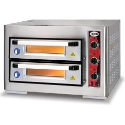 Electric Pizza Oven 2 Chambers 500x500mm Capacity 4+4 Pizzas At 10" 3 Thermostats 230V/1 Phase | Adexa PF5050DE3