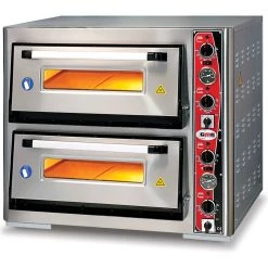 Electric Pizza Oven Premium Thermometer 2 Chambers 700x1050mm Capacity 6+6 Pizzas At 13" 230V/1 Phase | Adexa PF70105DET