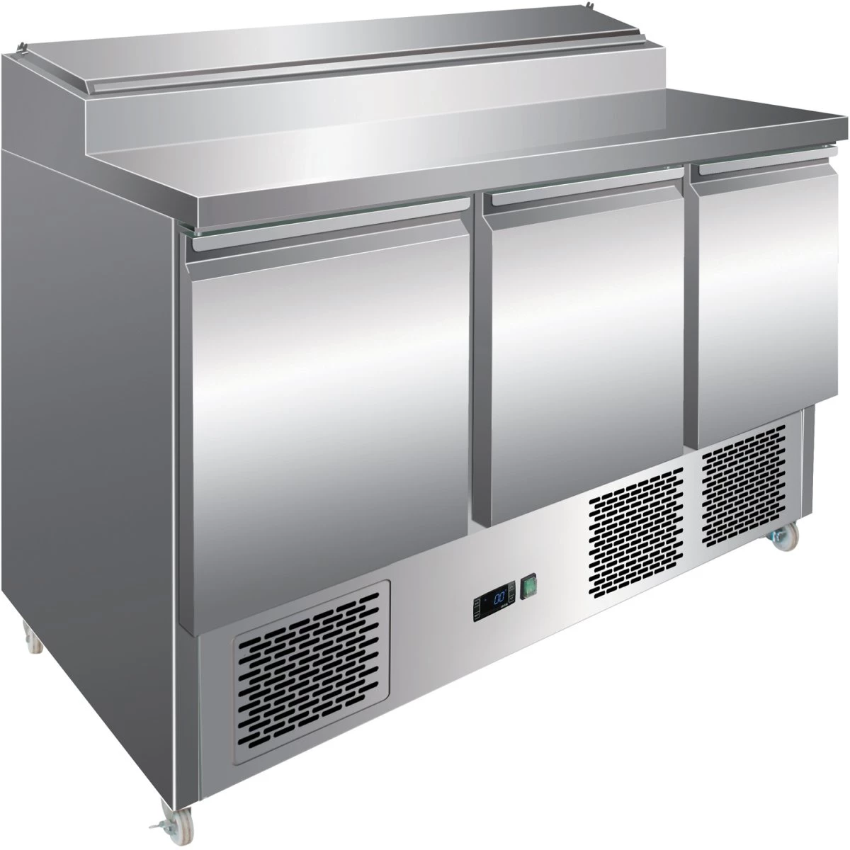 Refrigerated Prep Table 3 Doors Sandwich Top 8xGN1/6 | Adexa P33 1 Refrigerated Prep Table 3 Doors Sandwich Top 8xGN1/6 | Adexa P33