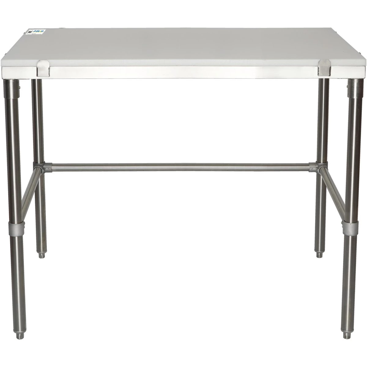 Professional Solid Stainless Steel Poly Top Work Table 1200x600x900mm | Adexa PSWT600X1200OB 2 Professional Solid Stainless Steel Poly Top Work Table 1200x600x900mm | Adexa PSWT600X1200OB - Image 2