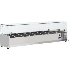 Refrigerated Servery Prep Top 1500mm 7xGN1/4 Depth 330mm | Adexa PT15
