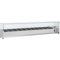 Refrigerated Servery Prep Top 2000mm 10xGN1/4 Depth 330mm | Adexa PT20