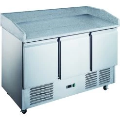 Pizza Counter 3 Doors Refrigerated Counter Depth 700mm | Adexa PZ14